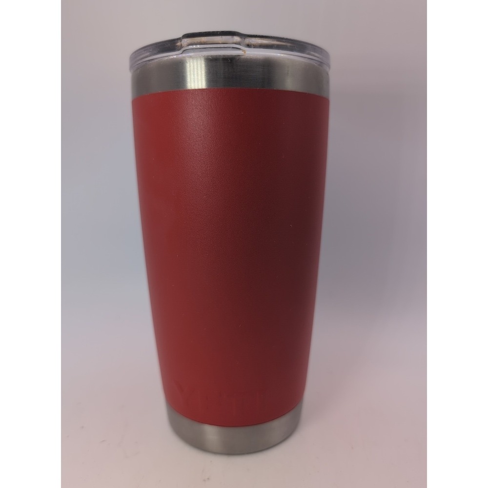 Yeti Rambler 20 oz Tumbler Red Stainless Steel Splash Proof Lid